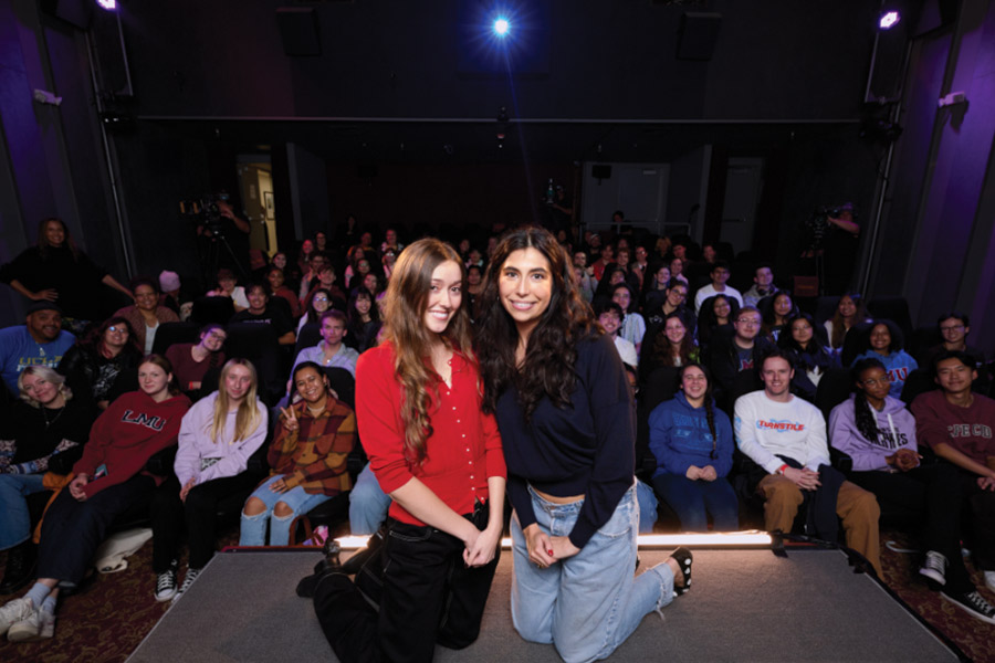 Writers Hannah McMechan and Danya Jimenez at LMU