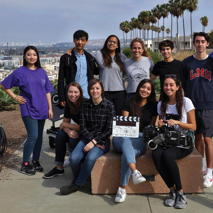 Group of LMU SFTV Students on the Bluff